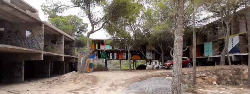 Abandoned hotel at Cala d'en Serra, Ibiza