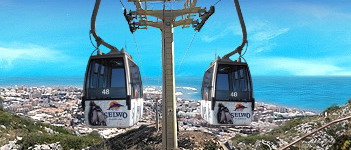 Cable car up to Calamorro Mountain, above Benalmadena Costa, Spain