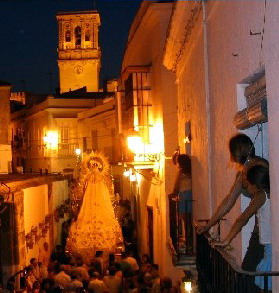 View of San Pedro from the roof terrace