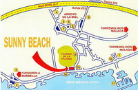 Hotel Sunny Beach - click for larger version of map