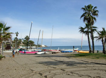 Blue flag beach in La Cala de Mijas