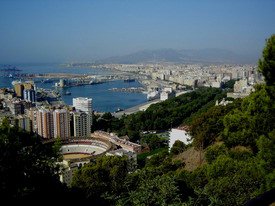 View across the bull ring in Malaga