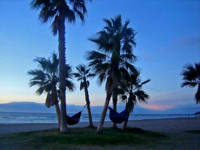 Evening beach in La Cala de Mijas, Costa del Sol, Spain