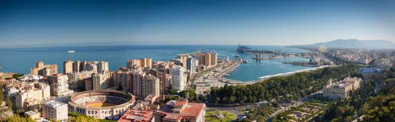 Malaga city from the Castle Gibralfaro