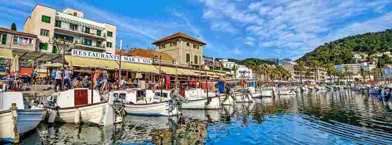 Visit the Port of Soller on the Balearic Island of Mallorca.