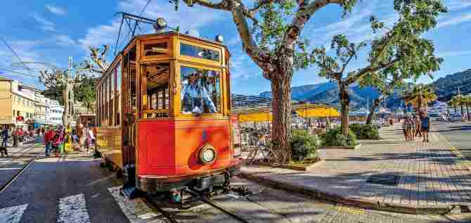 Tren de Soller from Palma to Soller, Mallorca, Spain