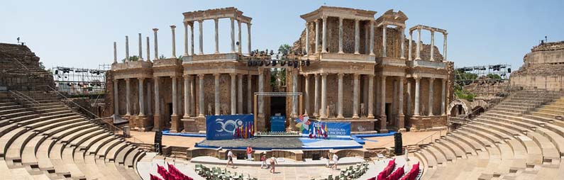 Roman ruins in Merida, Extremadura, Spain\