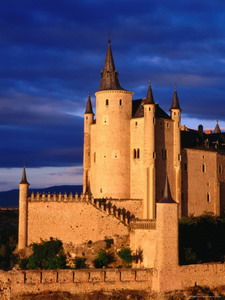 Alcazar at Dusk, Segovia, Castilla-Y Leon, Spain